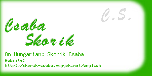 csaba skorik business card